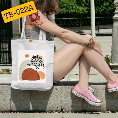Picture of SamiaCrafts Beautiful Leaf Designed Cotton Canvas Tote Bag with Zipper for Women Hand Shoulder Everyday Daily Shopping Bag - School College University Students Picture of SamiaCrafts Beautiful Leaf Designed Cotton Canvas Tote Bag with Zipper for Women Hand Shoulder Everyday Daily Shopping Bag - School College University Students