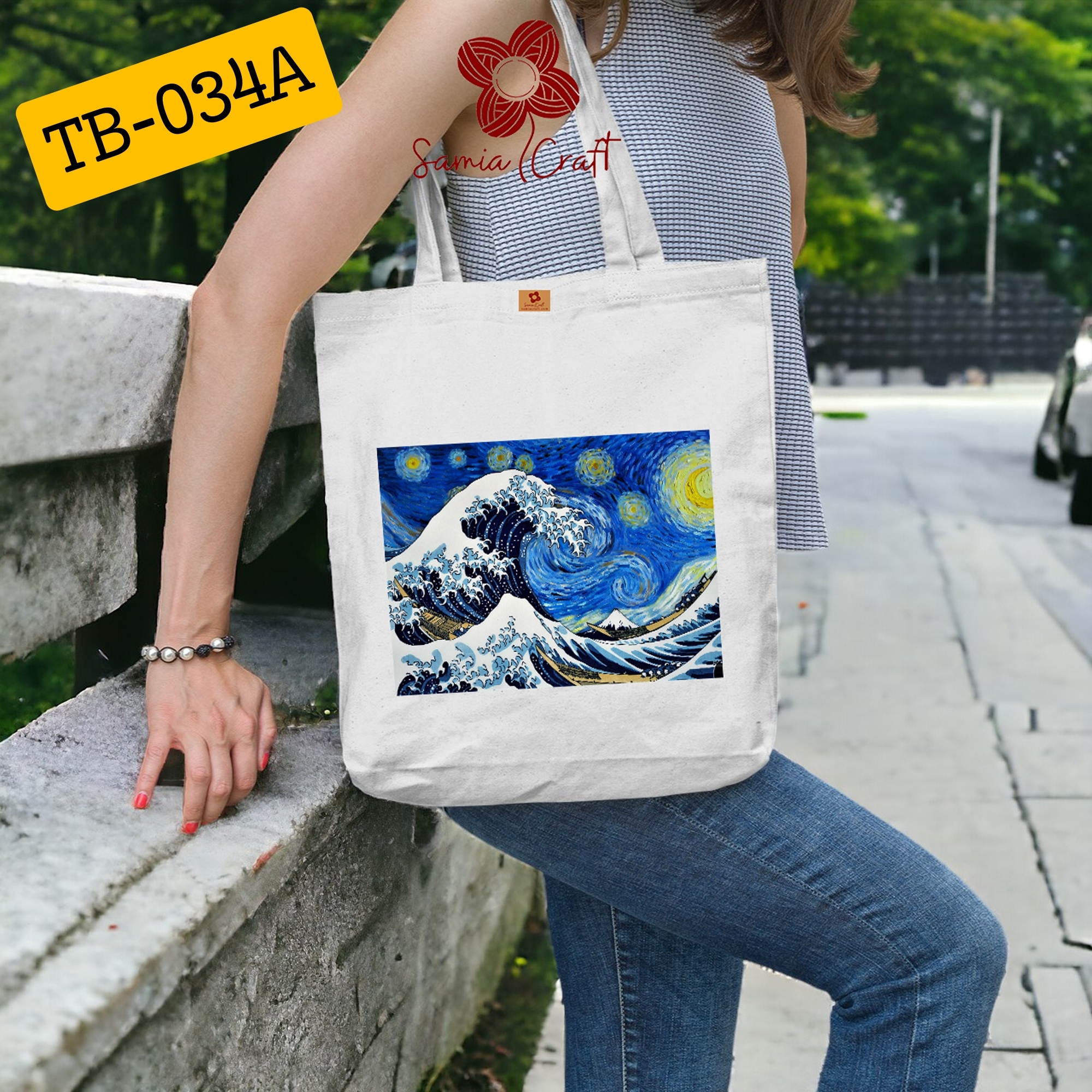 Picture of Large Canvas Fabric Tote Bag with Zipper for University, College, School & Travel Picture of Large Canvas Fabric Tote Bag with Zipper for University, College, School & Travel