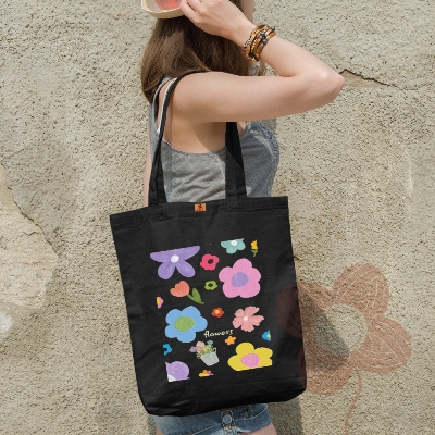 Picture of Stylish Collage Canvas Zipper Tote Bag for Girls and Women – Perfect for University, Work, & Gym Picture of Stylish Collage Canvas Zipper Tote Bag for Girls and Women – Perfect for University, Work, & Gym