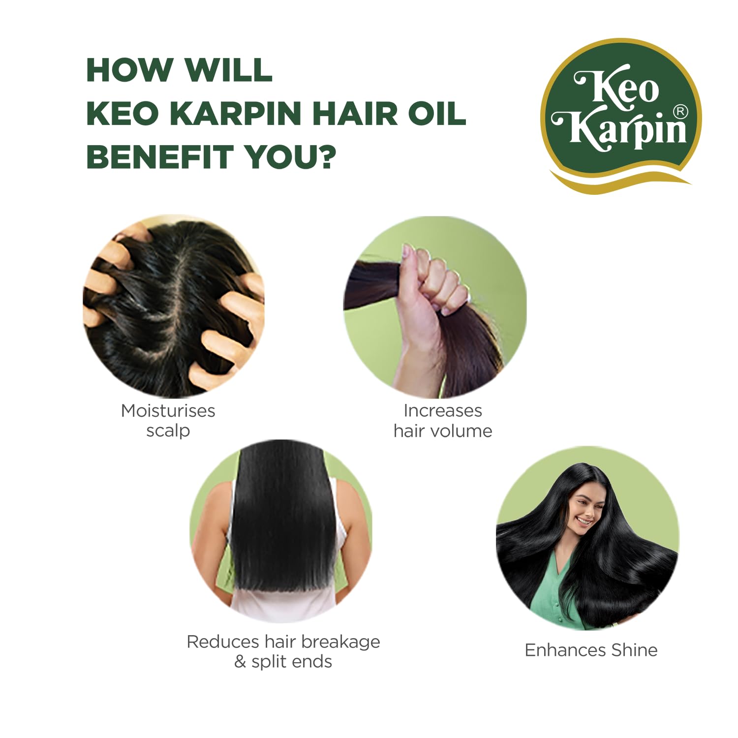 Picture of Keo Karpin Hair Oil |Non-Sticky Hair Oil, Enriched With Natural Vitamin E And Olive Oil 300ml