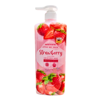 Picture of International Malisiya product Body wash Watsons STRAWBERRY Shower gel used for male/ female - 1000 ml
