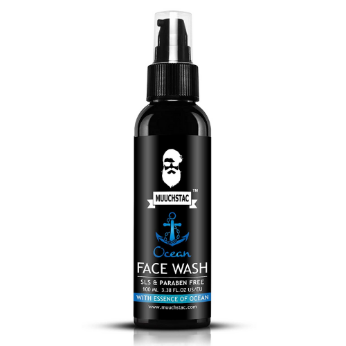 Picture of Muuchstac Ocean Face Wash for Men | Fight Acne & Pimples, Brighten Skin, Clears Dirt, Oil Control, Refreshing Feel - Multi-Action Formula | 100 ml