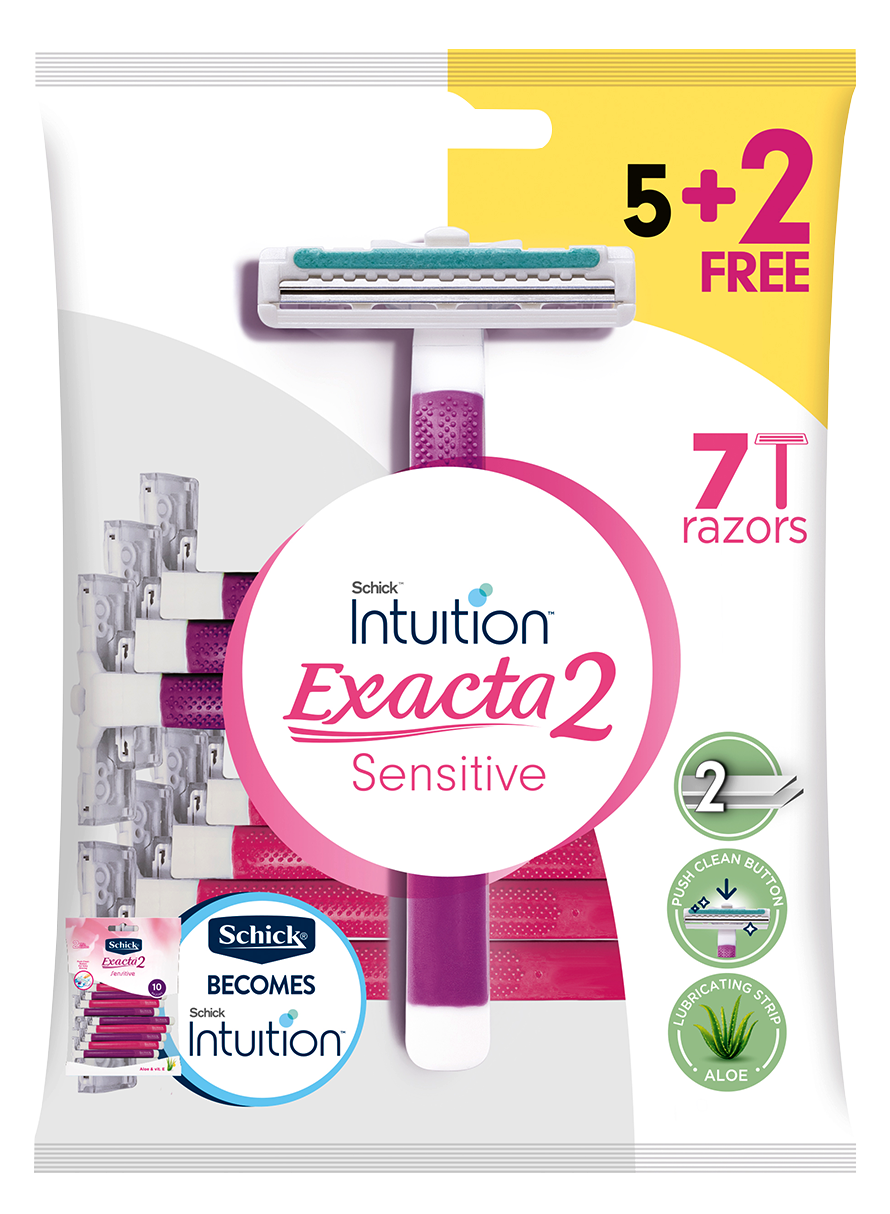Picture of SCHICK Exacta 2 Sensitive disposable razor For women with Aloe &Vitamin E (7 Pcs)