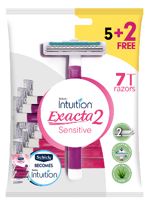 Picture of SCHICK Exacta 2 Sensitive disposable razor For women with Aloe &Vitamin E (7 Pcs)