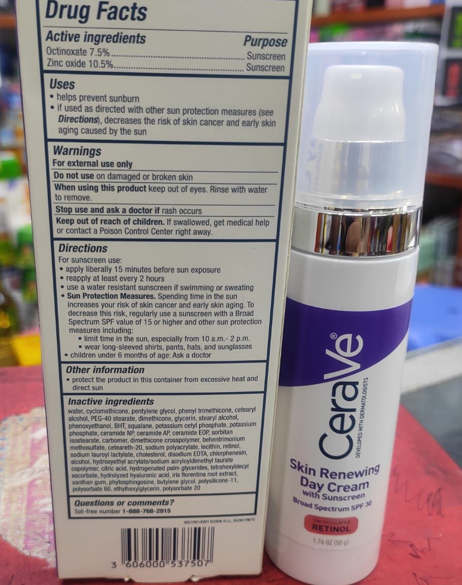 Picture of International USA Product CeraVe Skin Renewing Retinol Day Cream with SPF 50g