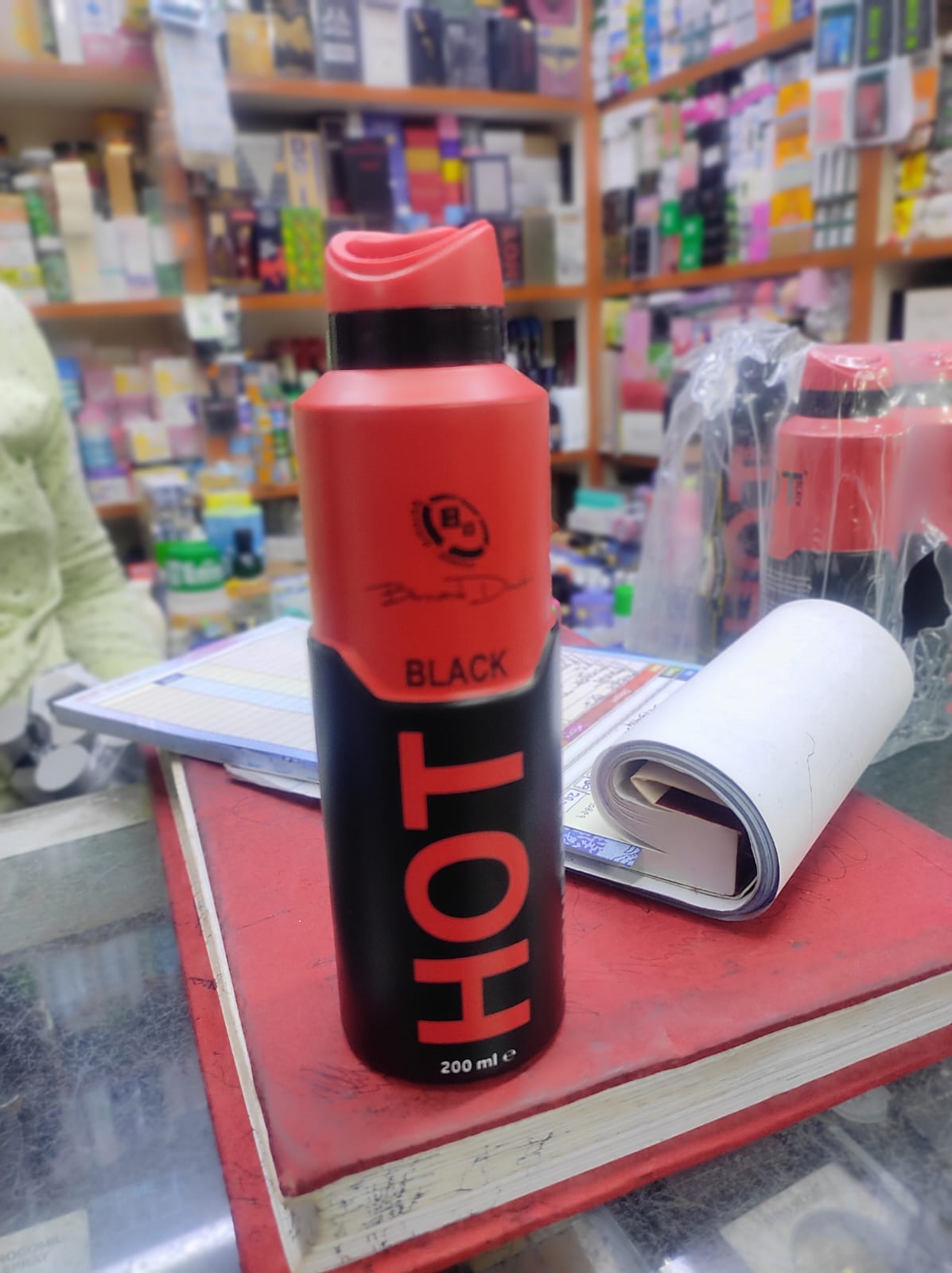 Picture of Black Dude Hot Deodorant Spray 200 Ml Men's Antiperspirant Body Odor Control Fragrance