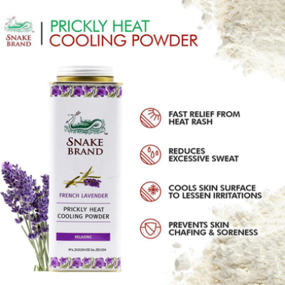 Picture of Snake Brand French Lavender Prickly Heat Powder (Thailand) 140gm