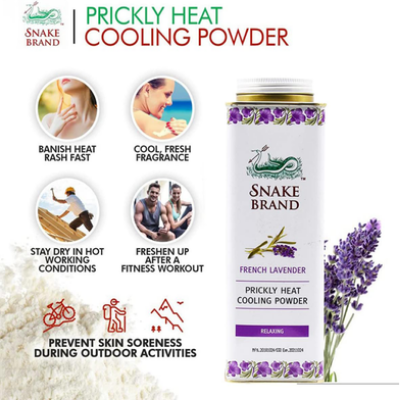 Picture of Snake Brand French Lavender Prickly Heat Powder (Thailand) 140gm