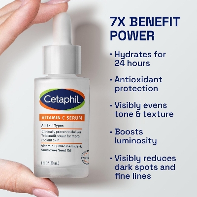 Picture of Cetaphil All Skin Types Vitamin C Serum 1 fl oz 30 ml