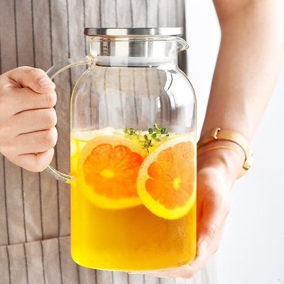 Picture of 1 pcs large size GLASS PITCHER , Heat-Resistant Pitcher GPH 603-2Y,2.52L - Kitchen & Dining