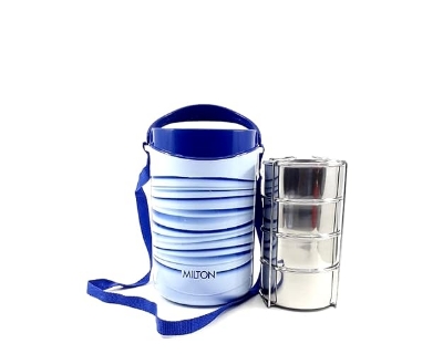 Picture of MILTON New Econa 4 Stainless Steel Tiffin Box, Set of 4, Ivory