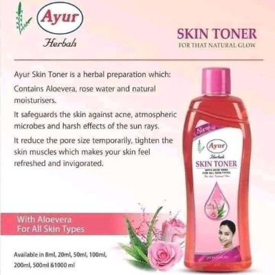 Picture of AYUR HERBALS Skin Toner Enrished with Rose, Aloe & Mint For Glowing Skin I Men & Women  (100 ml)