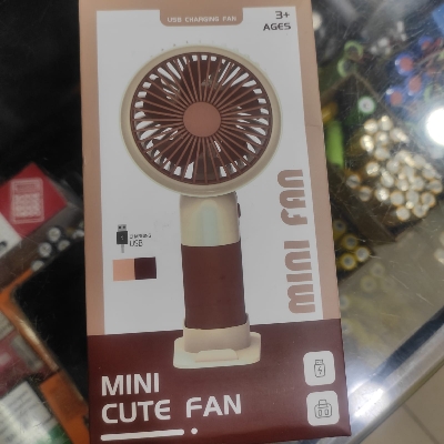 Picture of Portable Mini Fan - USB Rechargeable Battery with LED Light - Fasting Charging and Low Power Consumption - Adjustable Speed