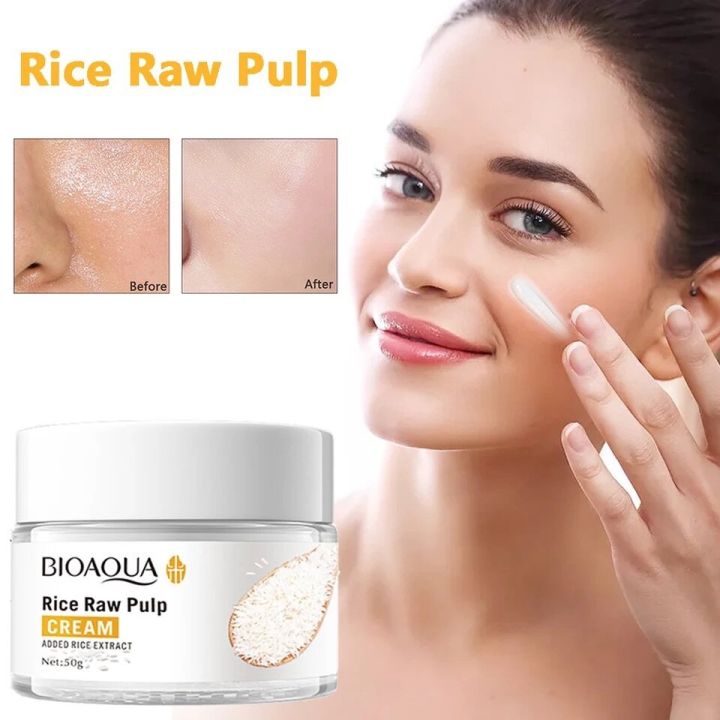 Picture of Bioaqua Rice Raw Pulp Rice Extracted Hydrating & Moisturizing Face Cream - 50g