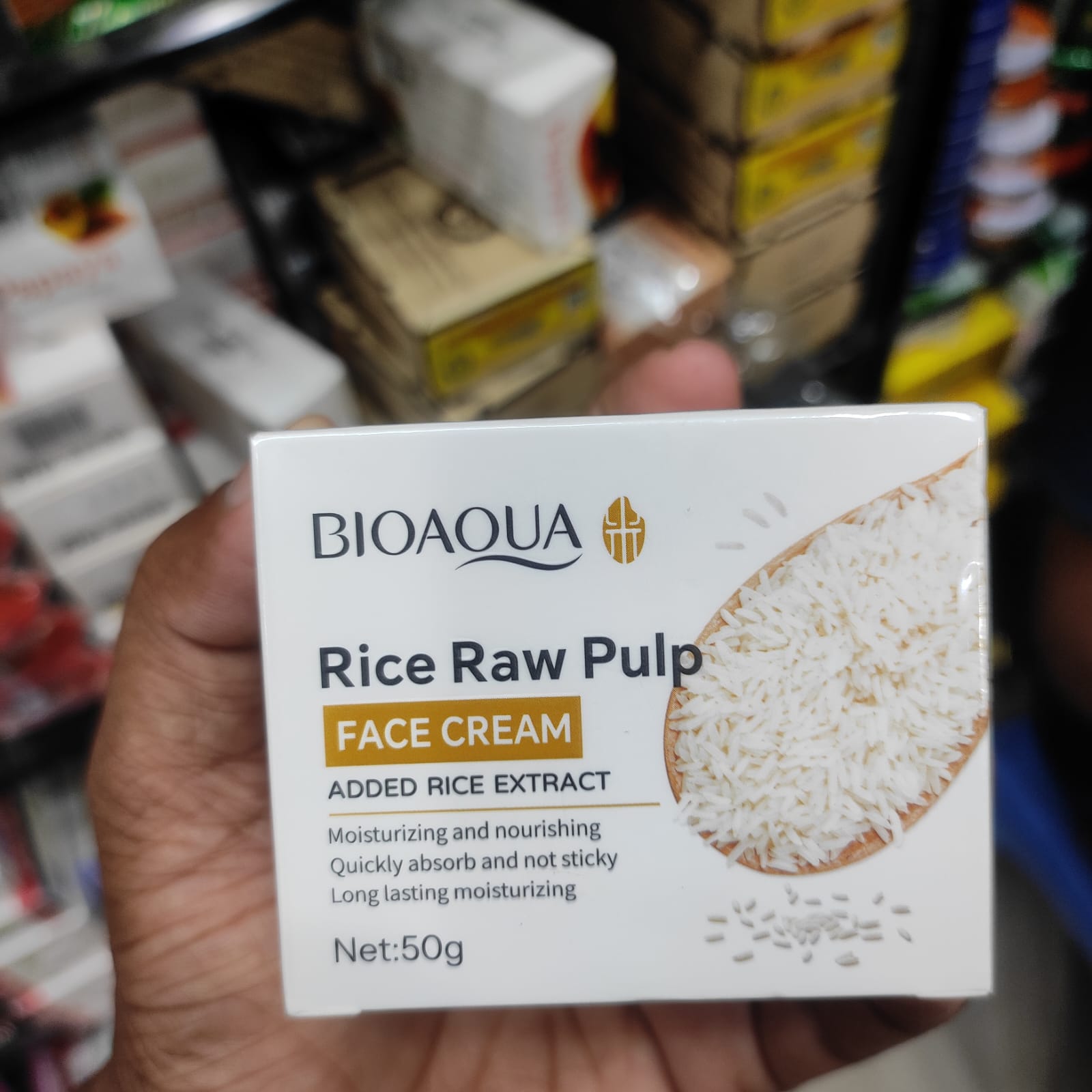 Picture of Bioaqua Rice Raw Pulp Rice Extracted Hydrating & Moisturizing Face Cream - 50g