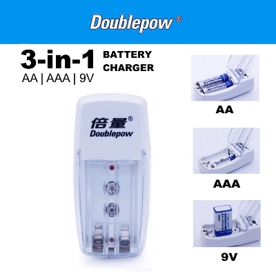 Picture of AA, AAA, 9V Battery charger, AA Battery Charger, AAA Battery Charger- DoublePow
