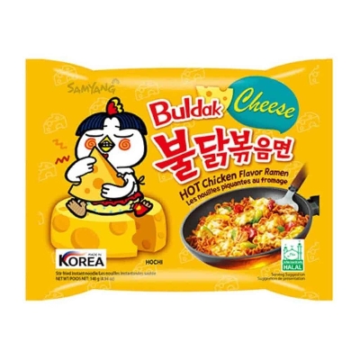 Picture of Noodles Samyang Buldak Cheese Hot Chicken Flavour Ramen - Pack of 5 (140gm*5)