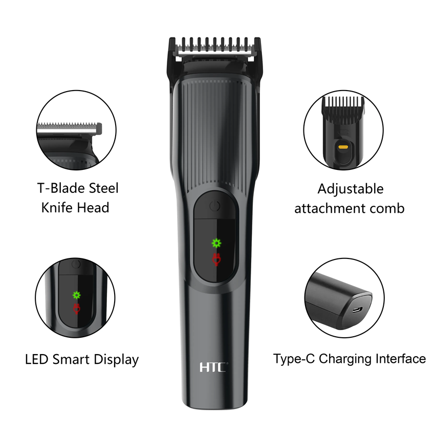 Picture of HTC AT-519 Lithium battery hair trimmer Indicator light powerful hair cutting machine