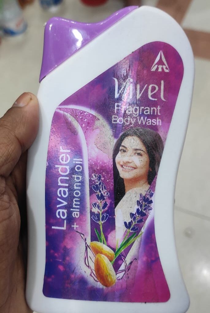 Picture of Indian Vivel Body Wash, Lavender & Almond Oil Shower Creme (200ml)