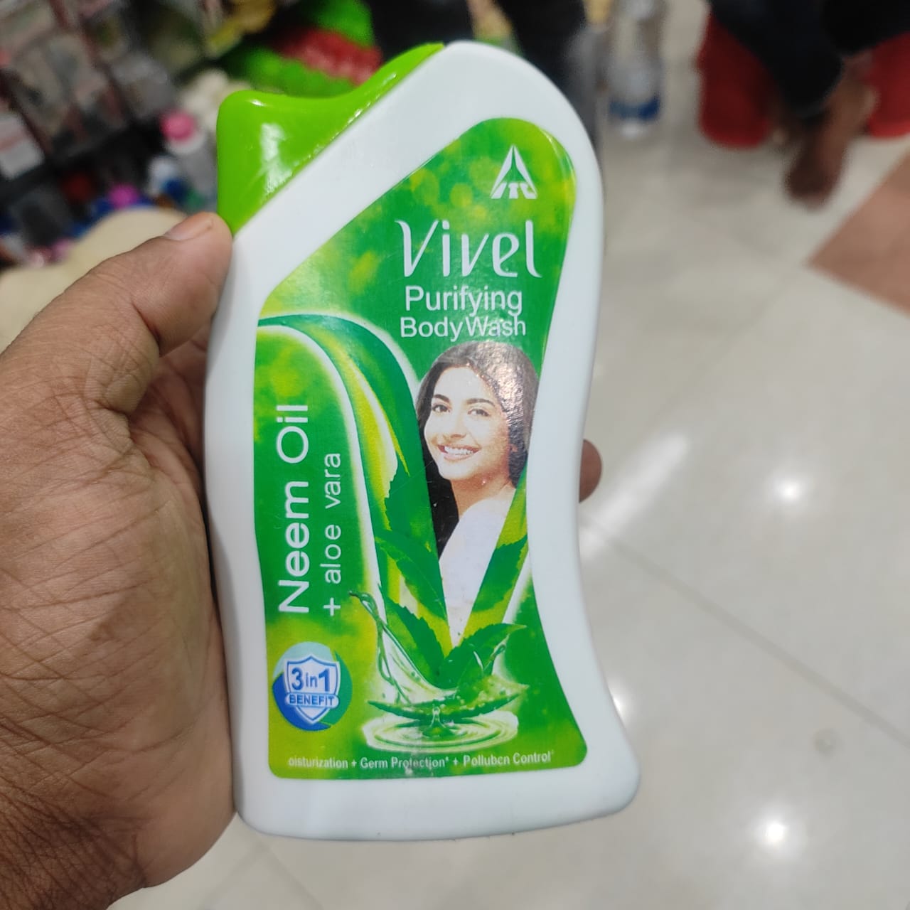 Picture of Indian product Body wash vivel Neem Oil + aloe vera Shower gel Used for male/female - 200 ml
