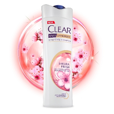 Picture of International Thailand product Clear Anti-Dandruff Scalp Care Shampoo Sakura Fresh (300ml)