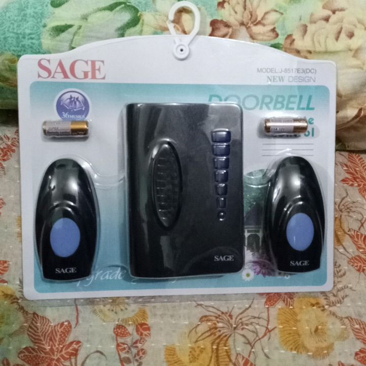 Picture of SAGE DOUBLE REMOTE CONTROL DOOR BELL J-8517E(DC) CALLING BELL