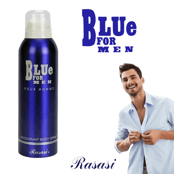 Picture of International UAE product Rasasi Blu For men Deodorant Body Spray 200 Ml