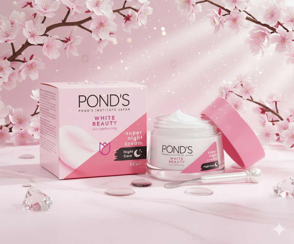 Picture of Pond's White Beauty Super Night Cream 50gm and the Pond's Bright Beauty Serum Day Cream 50gm
