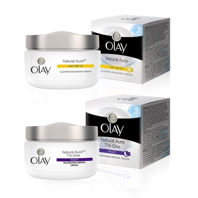 Picture of Olay Natural Aura Night Cream & Day Cream SPF 15( 50ml+50ml)