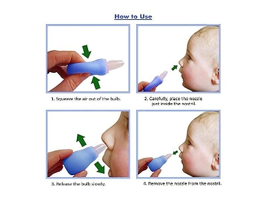 Picture of Newborn Baby Nasal Vacuum Mucus Suction Aspirator Soft Tip Runny Nose Cleaner