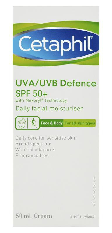 Picture of Cetaphil UVA/UVB Defense SPF 50+ for Face & Body 50ml