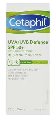 Picture of Cetaphil UVA/UVB Defense SPF 50+ for Face & Body 50ml