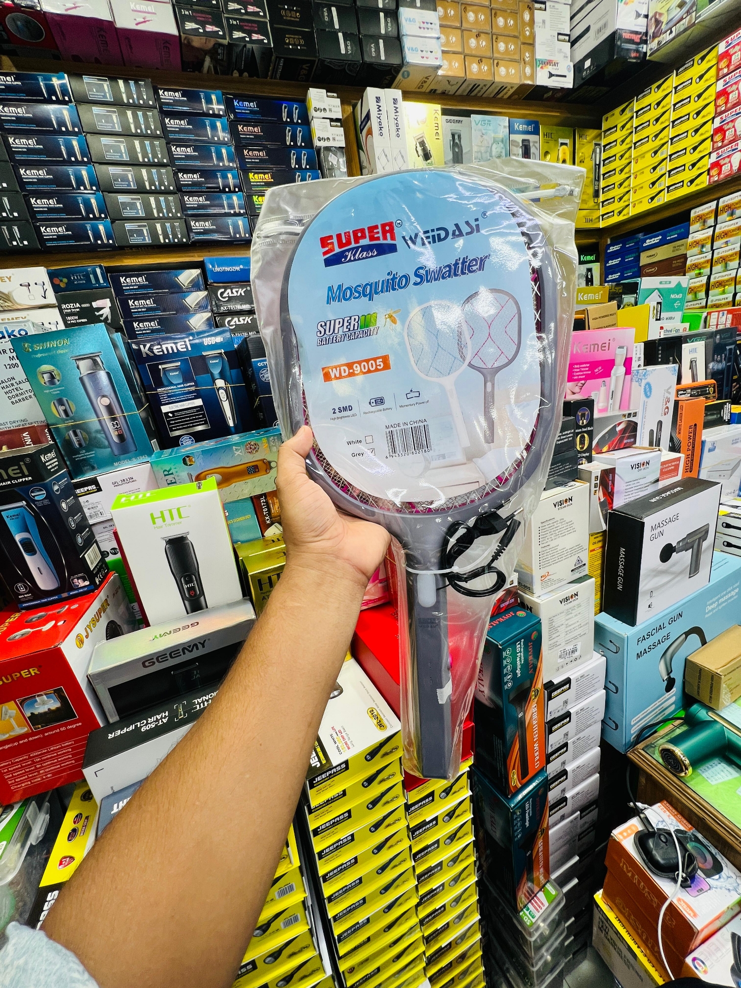 Picture of Weidasi Rechargeable Mosquito And Insect Killer Bat With Lure Light Option - WD-9005