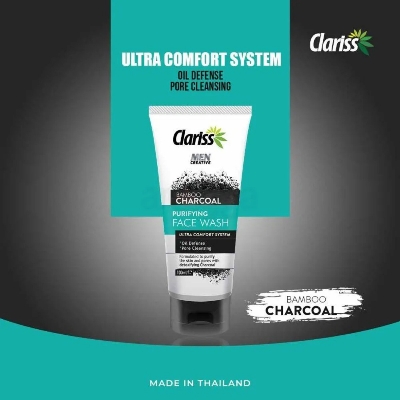 Picture of Clariss Purifying Face Wash For Men Bamboo Charcoal 100ml
