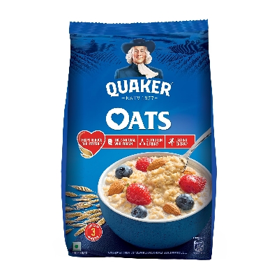 Picture of Quaker Oats 1kg, Rolled Oats Natural Wholegrain, Nutritious Breakfast Cereals, Dalia Porridge, Easy to Cook