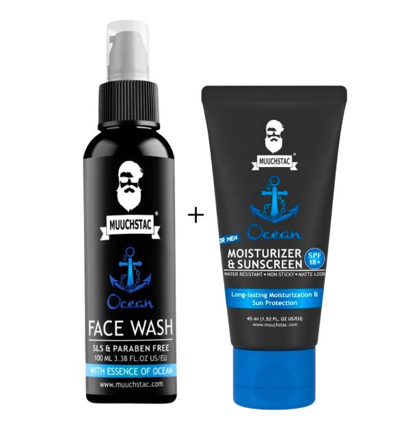 Picture of Muuchstac Ocean Facewash and Moisturizer Sunscreen Cream 2 in 1 Combo for men