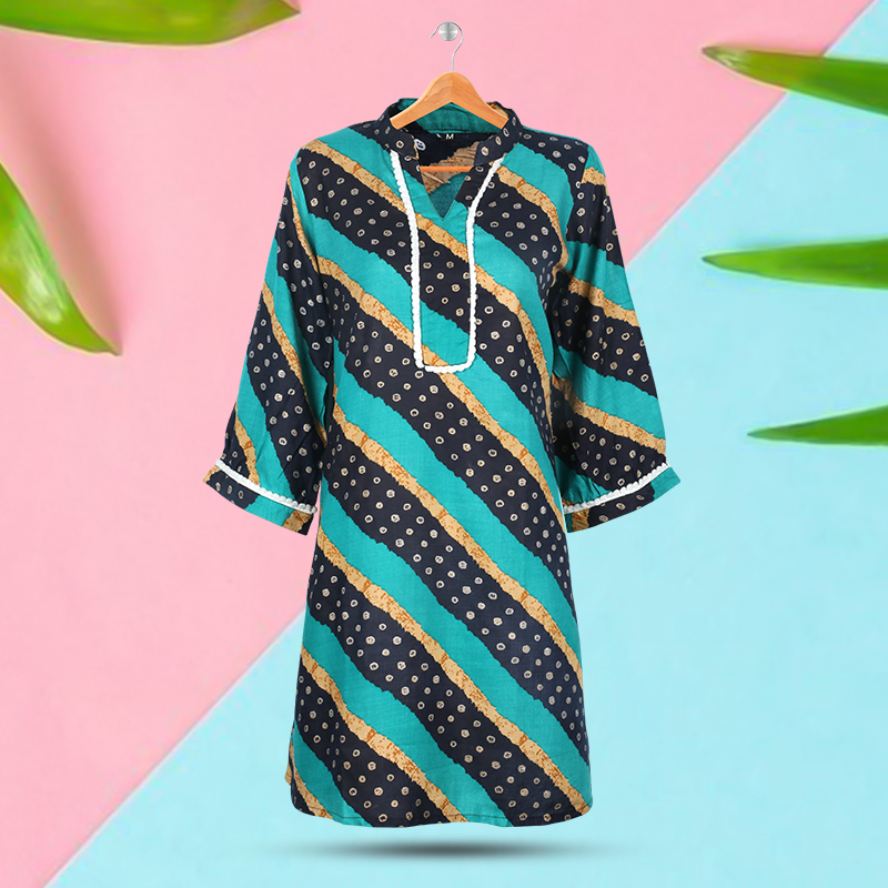 Picture of Batik Print Cotton Kurti Picture of Batik Print Cotton Kurti