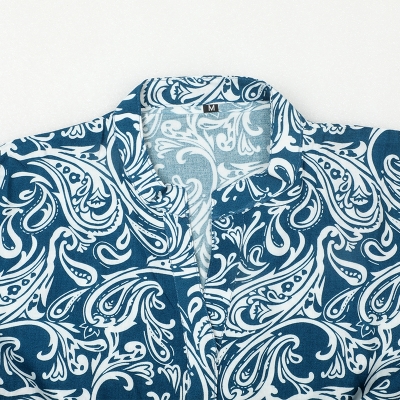 Picture of Teal and White Printed Kurti Picture of Teal and White Printed Kurti