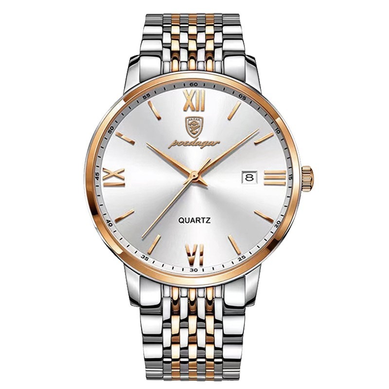 Picture of POEDAGAR 826 Top Brand Watch Men Stainless Steel Business Date Clock Waterproof Watch