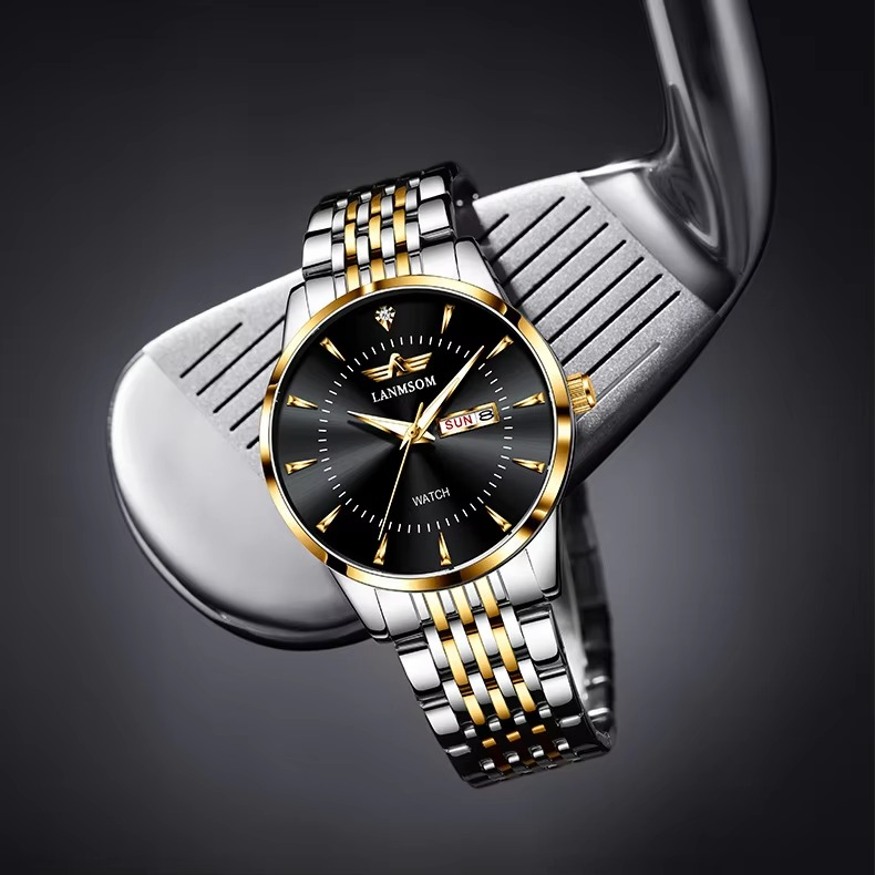Picture of Lanmson Luxury Fashion Waterproof Date Clock Sport Stainless Steel Watches