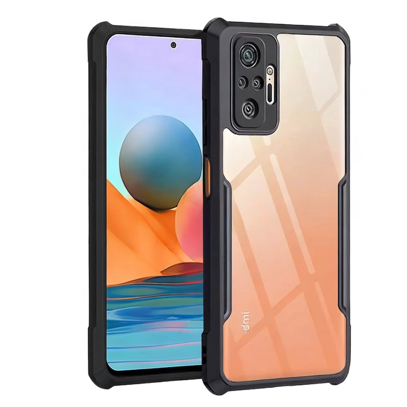 Picture of Xundd Back Cover for Xiaomi  Redmi Note 10 Pro , Xiaomi Redmi Note 10 Pro Max Transparent Hybrid Hard PC Back Bumper
