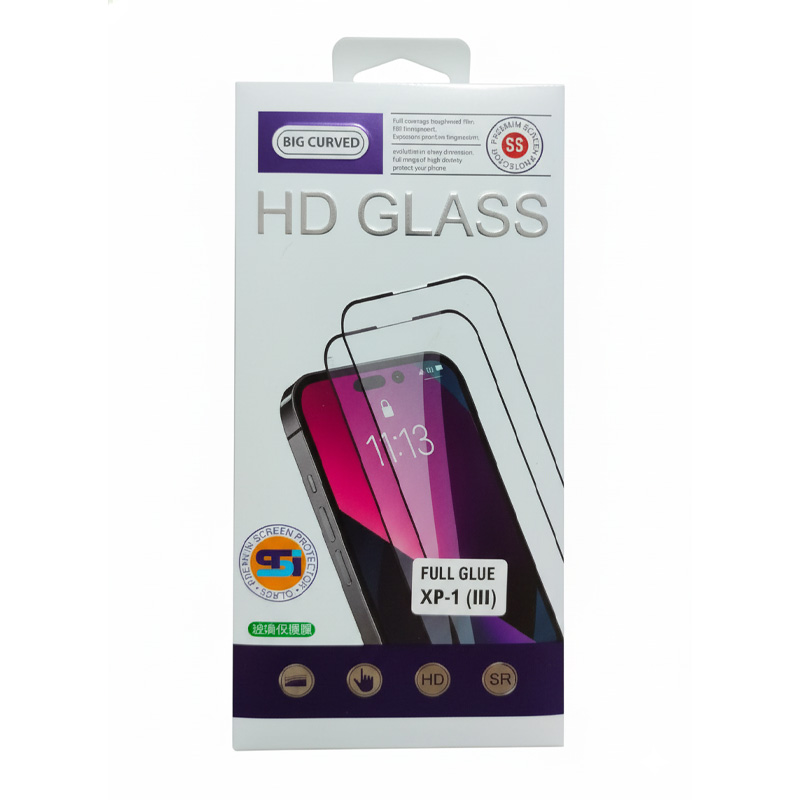 Picture of Full Glue Sony Xperia 1 III XP-1 (iii) 1 Mark 3 HD Glass Big Curved Premium Screen Protector Sony Xperia 1 Mark 3 Tempered Glass