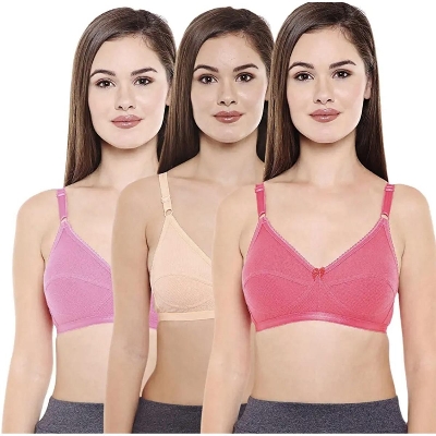 Picture of 3 Pieces Cotton Bra Indian Comfortable - Bra