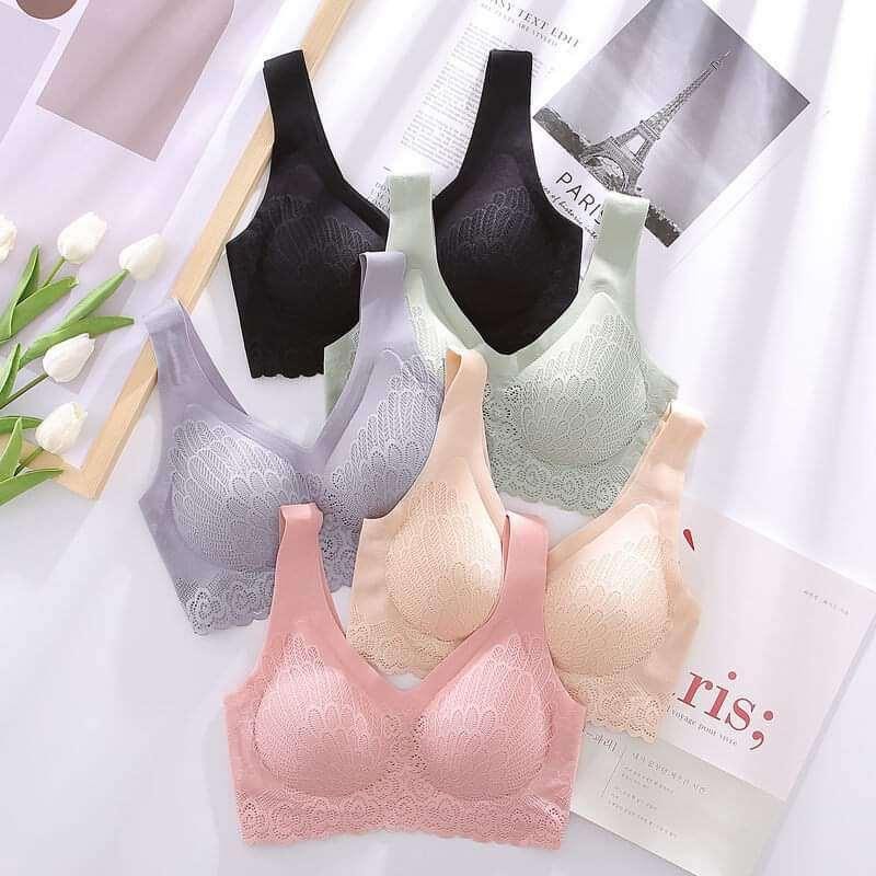Picture of Ice silk fashionable bra comfortable bra full coverage bra stylish bra - Bra