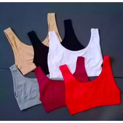 Picture of 2 piece cotton sports bra for girls and   women full coverage bra comfortable bra - Bra