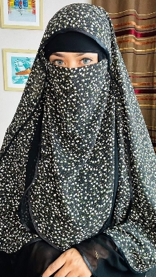 Picture of Three part hoodie niqab-full coverage jorjet niqab