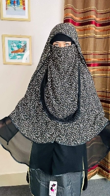 Picture of Three part hoodie niqab-full coverage jorjet niqab