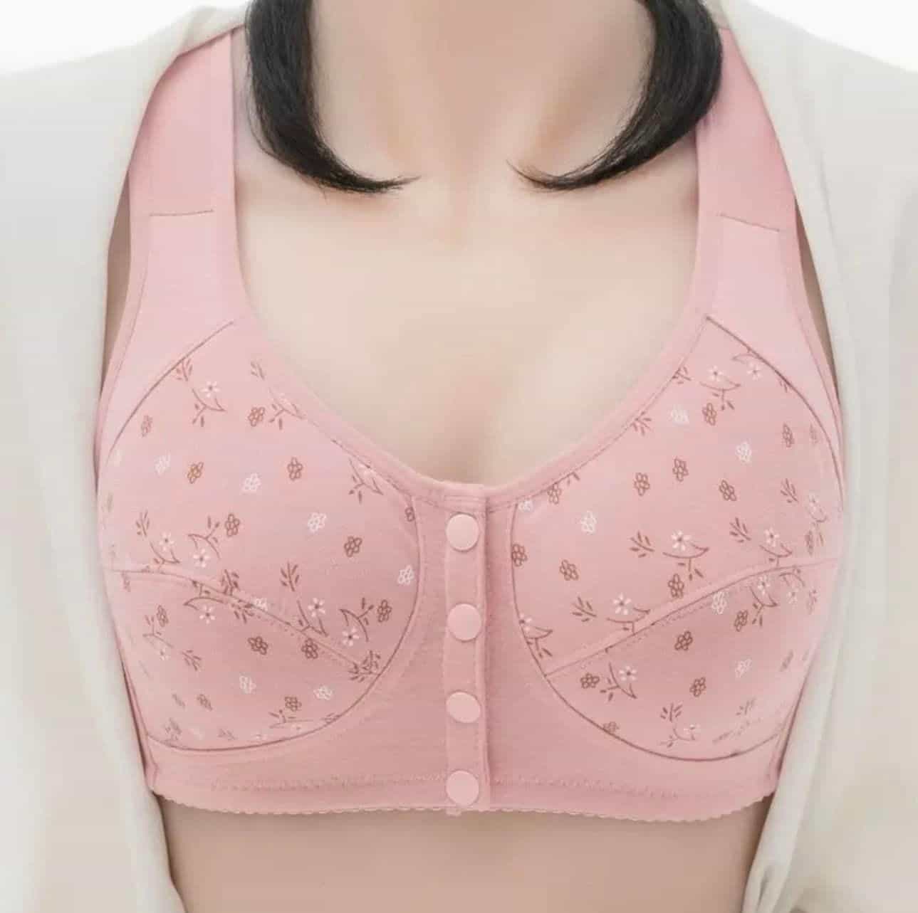 Picture of Printed Bra Maternity Bra Front Button Bra Silk Bra Comfortable Bra Ladies' Undergarments - Bra