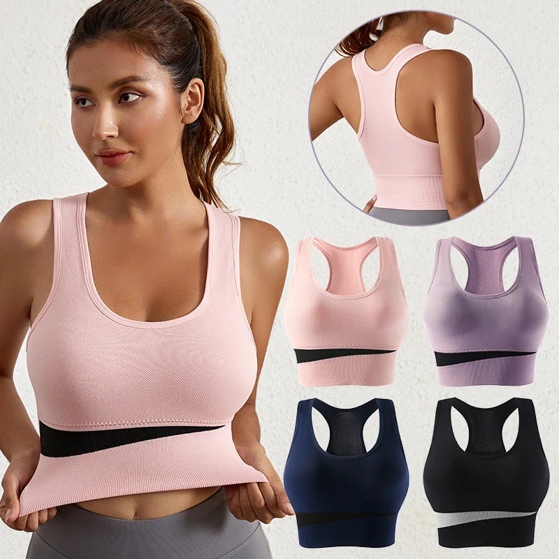 Picture of New Sports  beautiful sports wrap vest breatheble support  ladies  seamless underwater tube top jim training bra