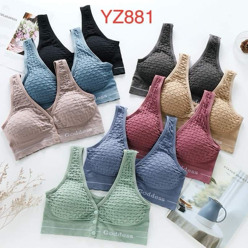 Picture of front open sports bra breastfeeding bra comfortable stylish bra front button bra